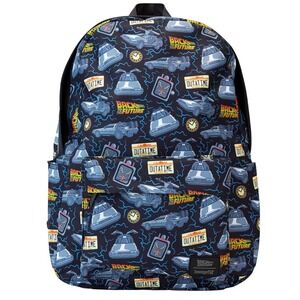 Loungefly Back to the Future 40th Anniversary Backpack DeLorean Time Machine NWT